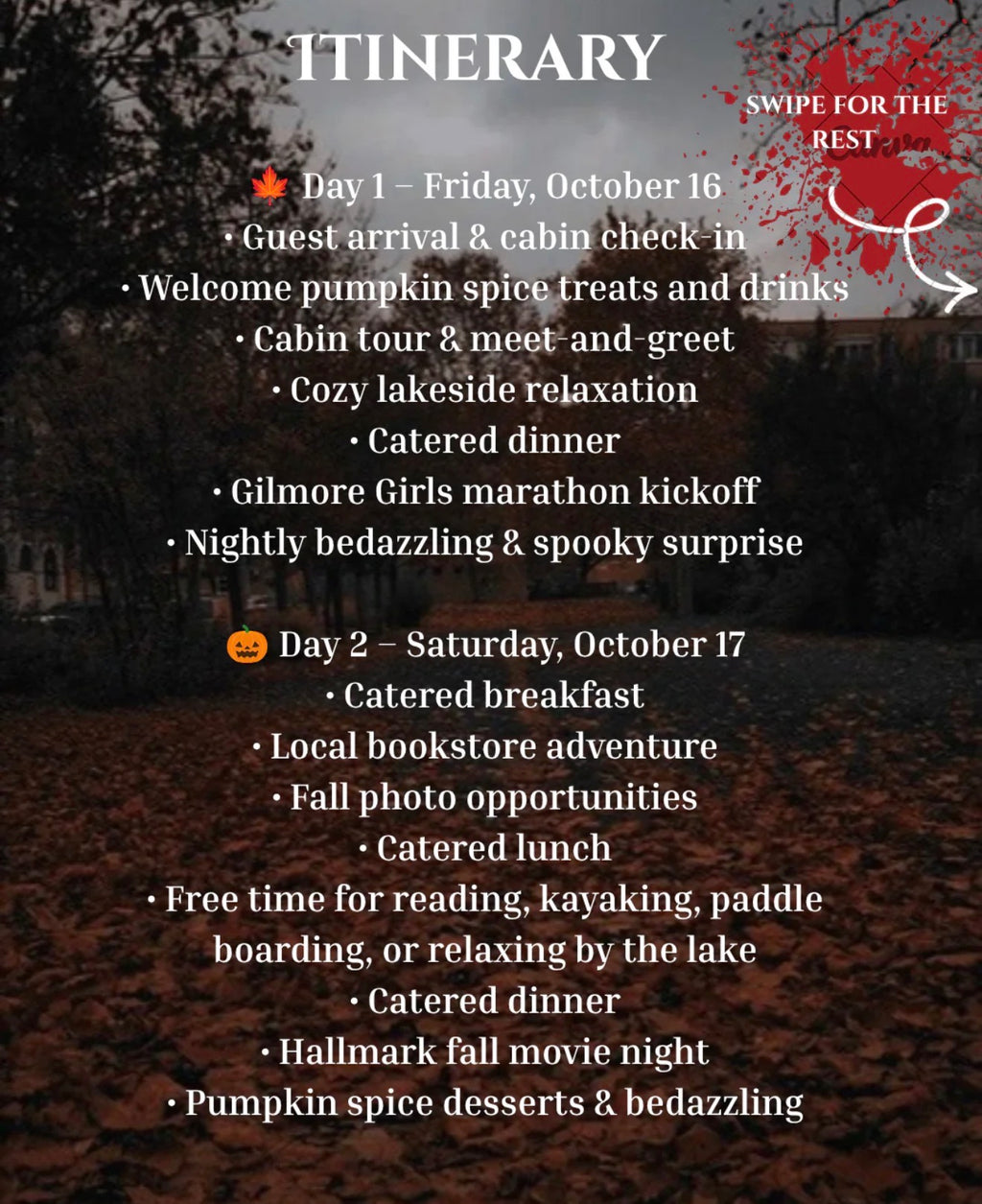 A Halloween Fall Bookish retreat
