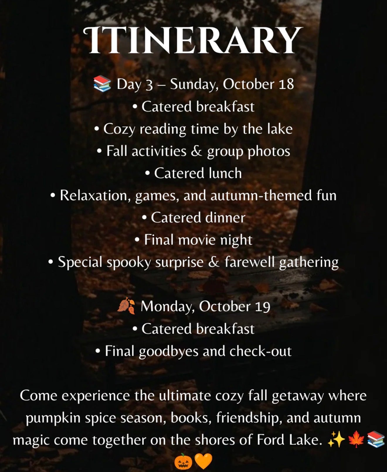 A Halloween Fall Bookish retreat